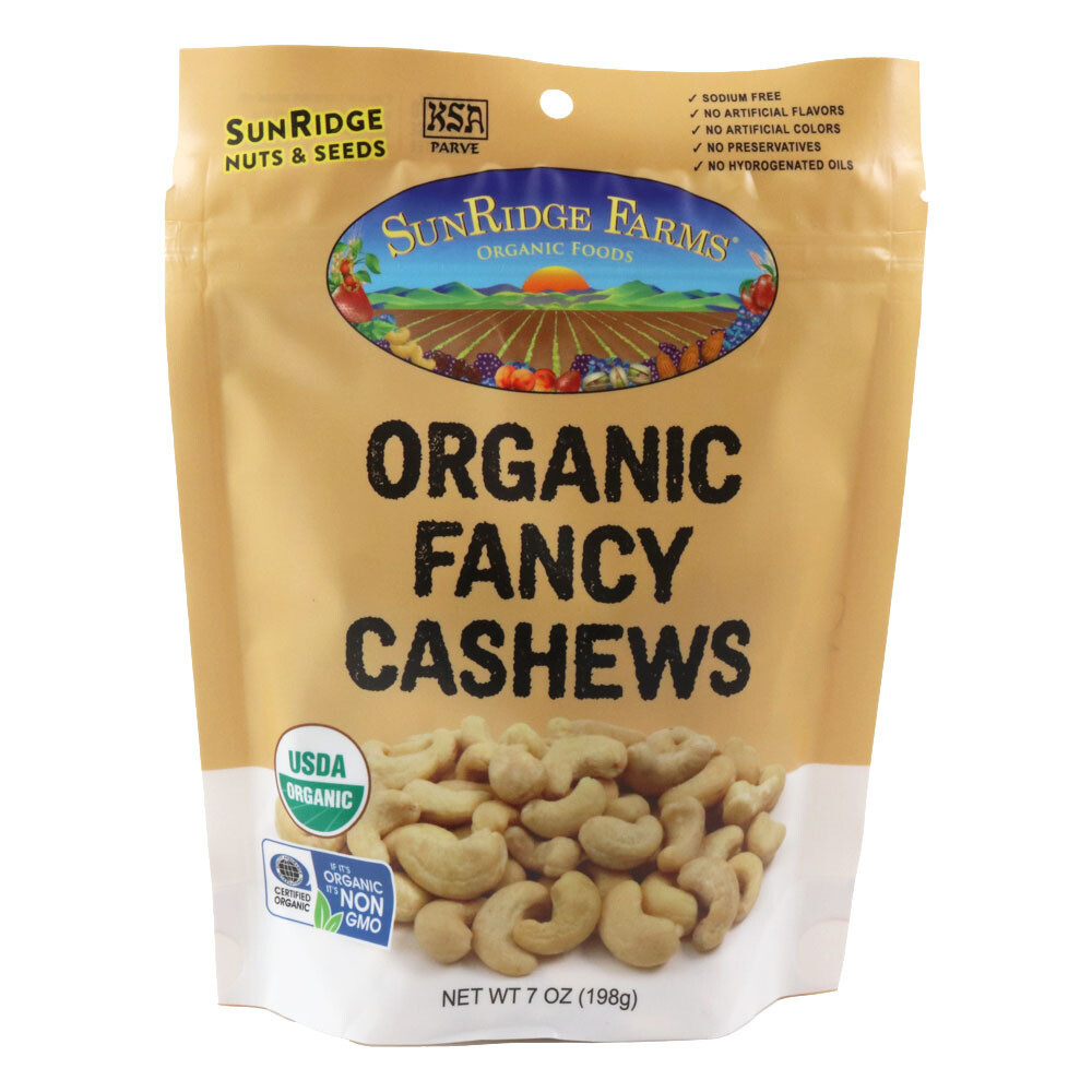 Bulk / Nuts / Whole Organic Raw Cashews, 7 oz.