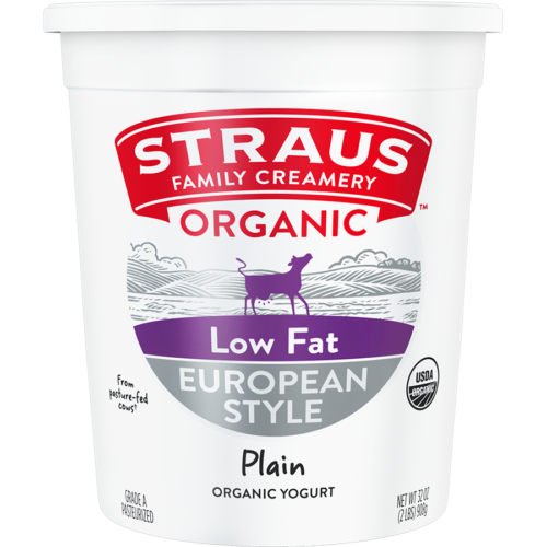 Dairy / Yogurt / Straus Organic Plain Low-fat 1% Yogurt, 32 oz