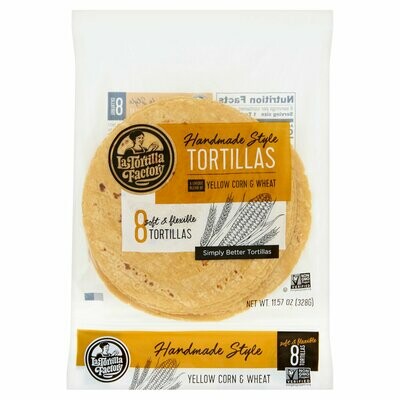 Bread / Tortillas / La Tortilla Yellow Corn & Wheat Tortillas, 8 ct