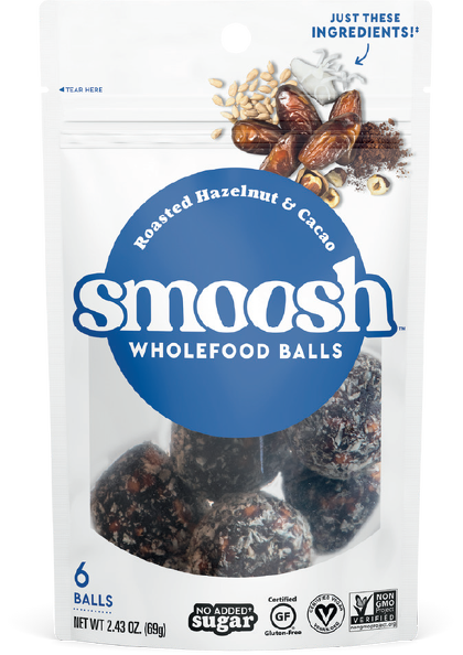 Snack / Bar / Smoosh Roasted Hazelnut Wholefood Balls, 2.43 oz