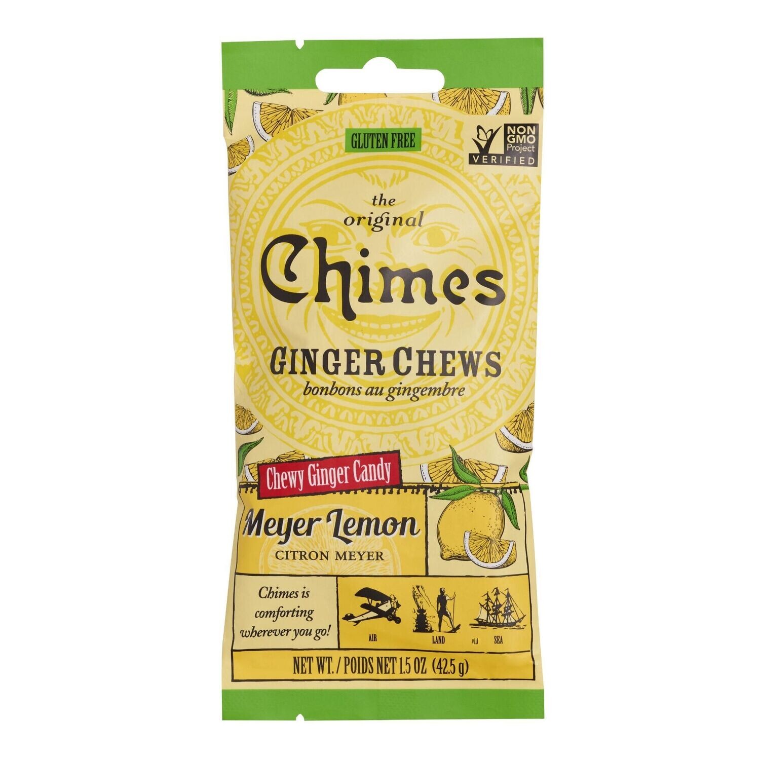 Candy / Candy / Chimes Meyer Lemon Ginger Chews, 1.5 oz.