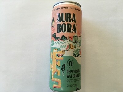 Beverage / Water / Aura Bora Peppermint Watermelon, 12 oz