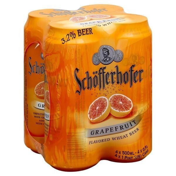 Beer / 4 pk / Schofferhofer Grapefruit Radler, 500 ml
