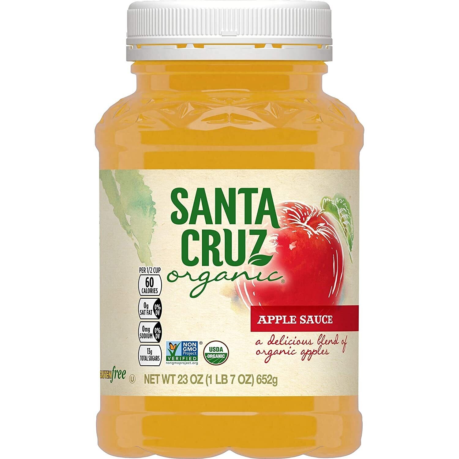 Grocery / Canned Fruit / Santa Cruz Apple Sauce Jar, 23 oz