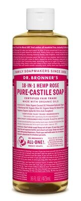 Health and Beauty / Soap / Dr. Bronner Liquid Rose, 16 oz