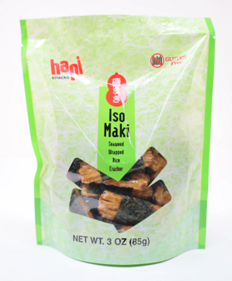 Snack / Crackers / Hapi Iso Maki, Sea Weed Rice Cracker, 3 oz