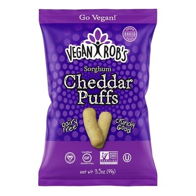 Chips / Big Bag / Vegan Rob's Sorghum Cheddar Puffs, 3.5 oz