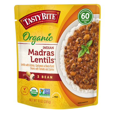 Grocery / International / Tasty Bite Madras Lentil 3 Bean