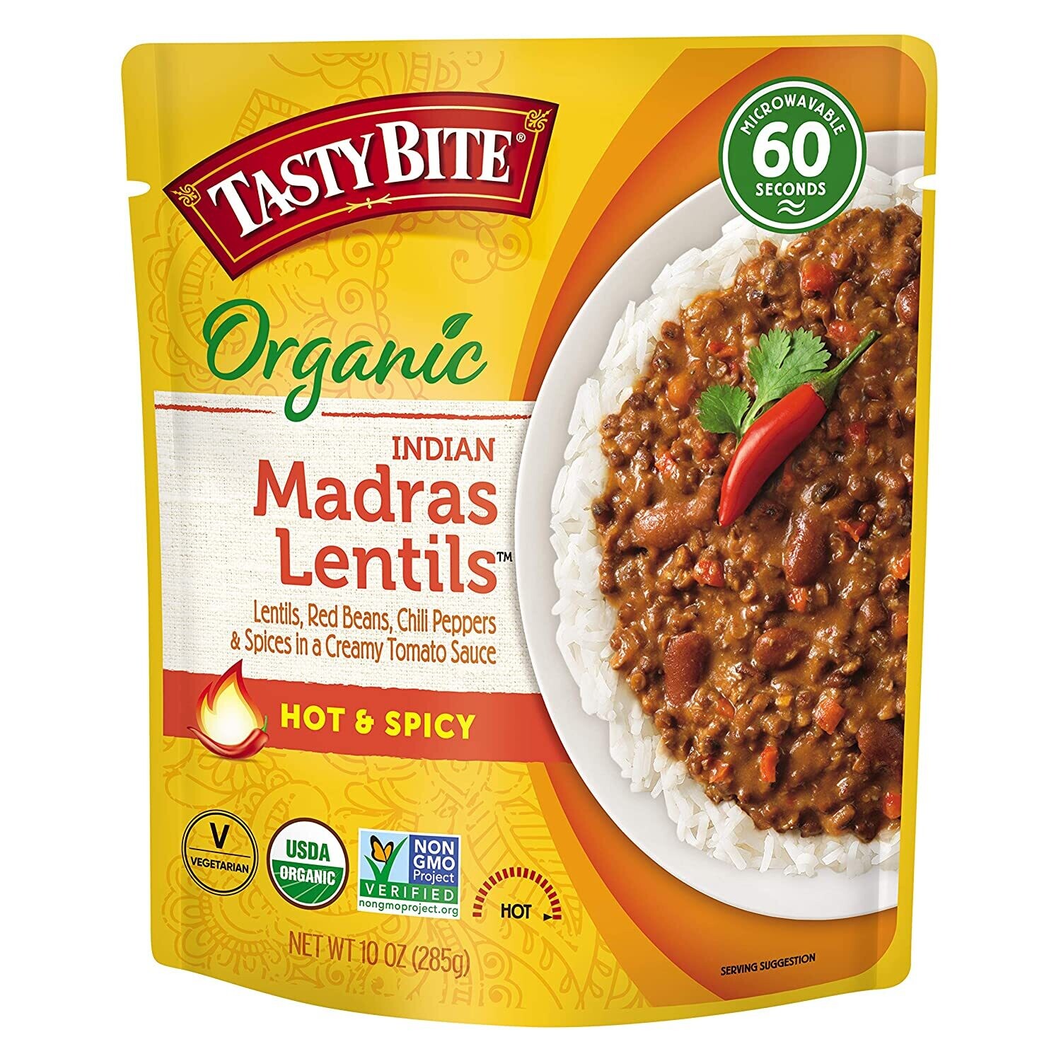 Grocery / International / Tasty Bite Madras Lentils Hot &amp; Spicy