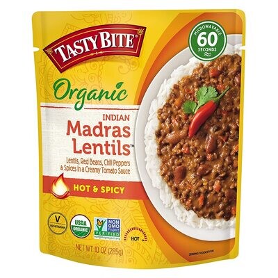 Grocery / International / Tasty Bite Madras Lentils Hot & Spicy