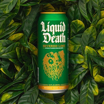 Beverage / Water / Liquid Death, Severed Lime, Sparkling Water, 16.9 oz