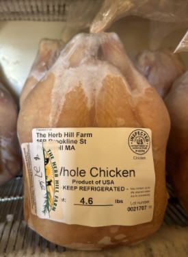 Frozen Pastured Organic Whole Chicken