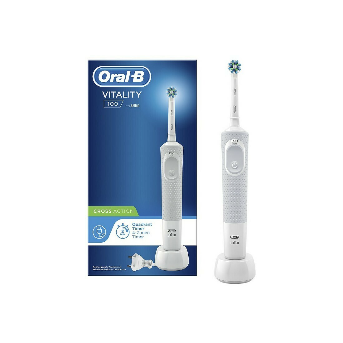 CEPILLO DENTAL ORAL-B VITALITY CROSSACTION BLANCO