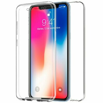 FUNDA SILICONA 3D COOL IPHONE X/XS (TRANS. FONTAL+TRASERA)