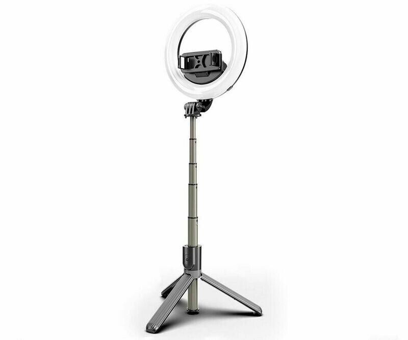 TRIPODE ANILLO LED AKASHI NEGRO