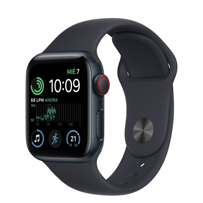 APPLE WATCH SERIES SE GPS CELULAR 44MM ALUMINUM MIDNIGHT SPORT BAND