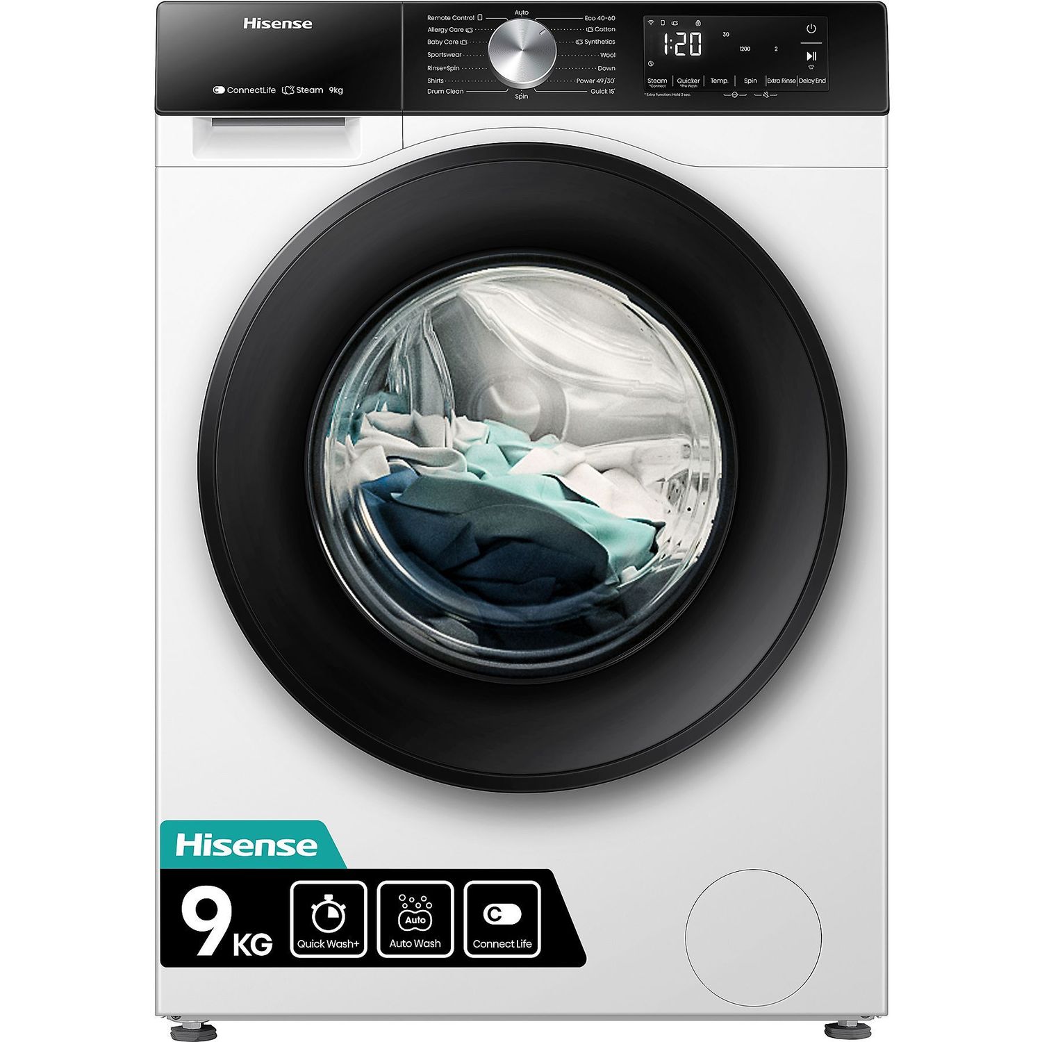 LAVASECADORA  HISENSE WF3S9043BW3 9KG 6KG BLANCO