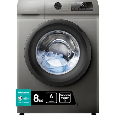 LAVADORA HISENSE WFQP8014EVMT 8KG INOX