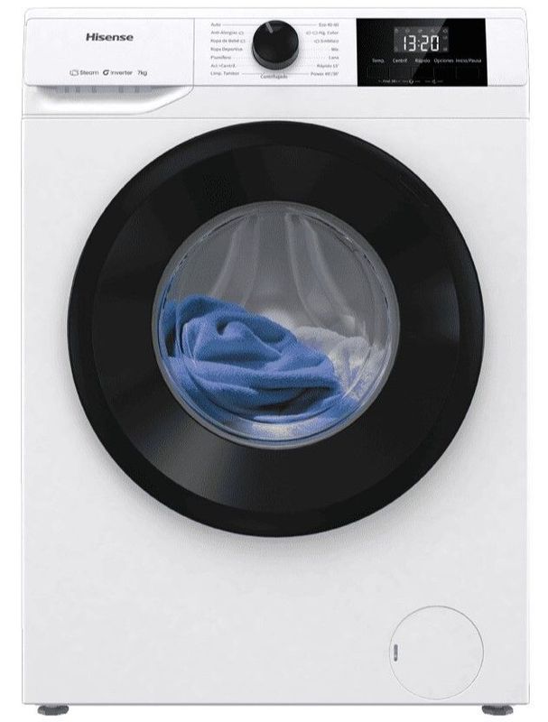 LAVADORA HISENSE WFHV7012EM 7KG BLANCO