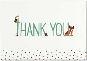 Woodland Friends Thank You Notes