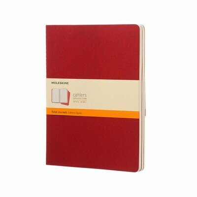 Xlarge Cahier Ruled Red