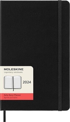 2024 Moleskine Large Daily Diary Black