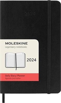 2024 Moleskine Pocket Daily Diary Black