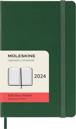 2024 Moleskine Pocket Daily Diary Myrtle Green
