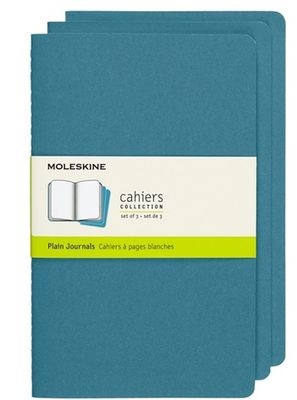 Moleskine Large Cahier Plain Brisk Blue