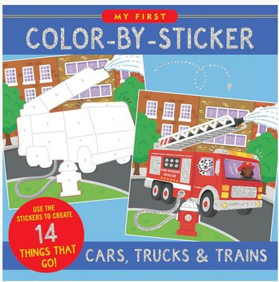 Colour By Sticker Cars, Trucks And Trains