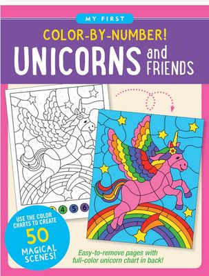 Colour By Number Unicorns and Friends