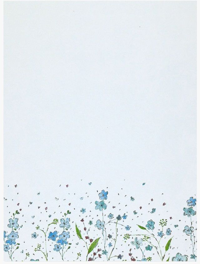 Blue Flowers Letter Set