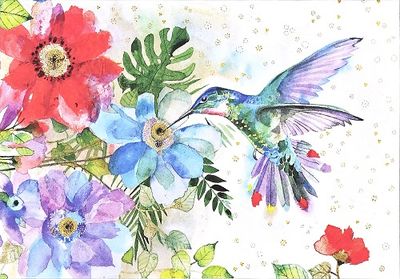 Hummingbird Garden Note Cards