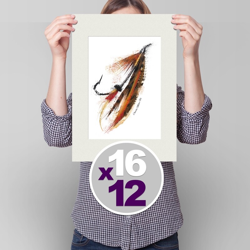 Charlie Miller Fly - 16x12 Mounted Print