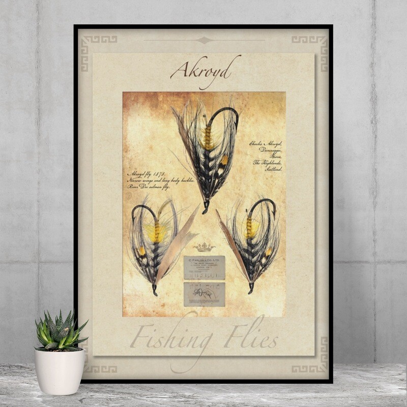 Akroyd Salmon Fly - High Quality Vintage-Style Print