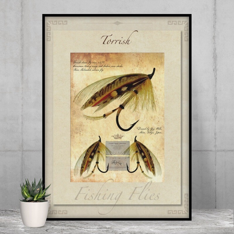 Torrish Salmon Fly - High Quality Vintage-Style Print