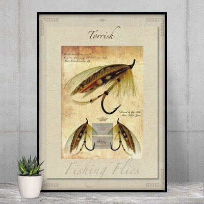 Torrish Salmon Fly - High Quality Vintage-Style Print