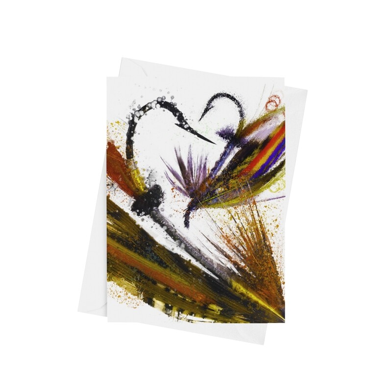 Charlie Miller and Dusty Miller Fishing Flies - Luxury Art Greetings Cards A6 (5.8&quot;x4.1&quot;) - 5 Pack