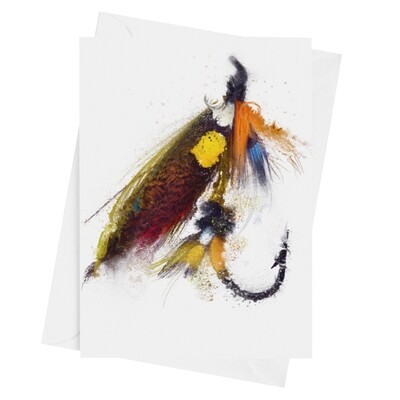 Dunkeld Fishing Fly - Luxury Art Greetings Card A5 (8.3&quot;x5.8&quot;) Version 1