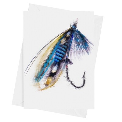 NHS Warrior Fishing Fly - Luxury Art Greetings Card A5 (8.3&quot;x5.8&quot;) Version 1