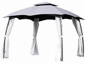 Gazebo with side walls 3x3m