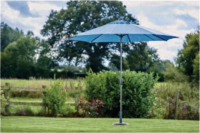 Riviera Parasol Grey (Grey Pole) - 3m 