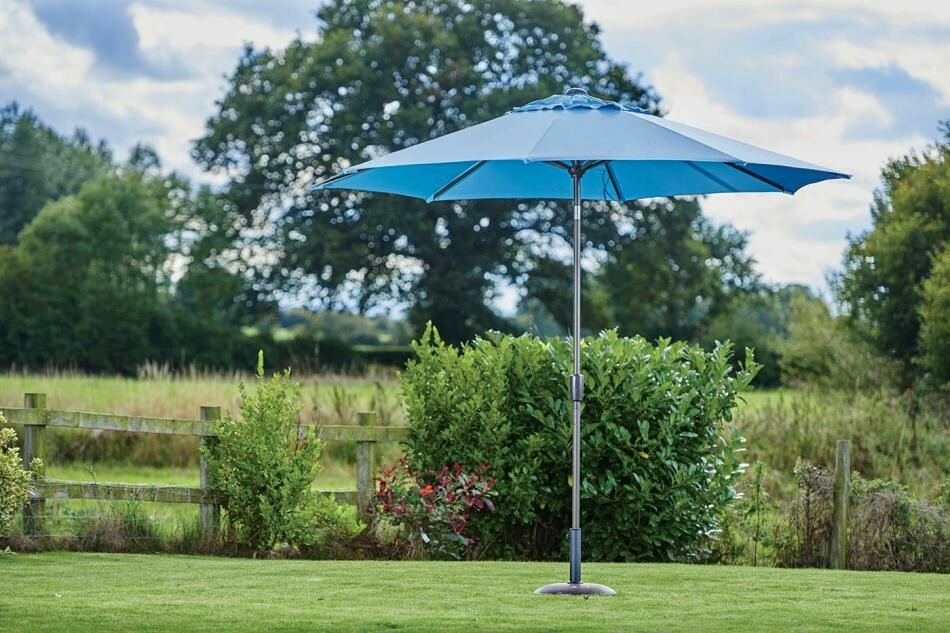 Riviera Sun Shade French Grey (Grey Pole) - 3m Parasol.