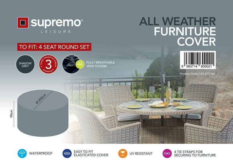 4 Seat Round Dining Set Furniture Cover