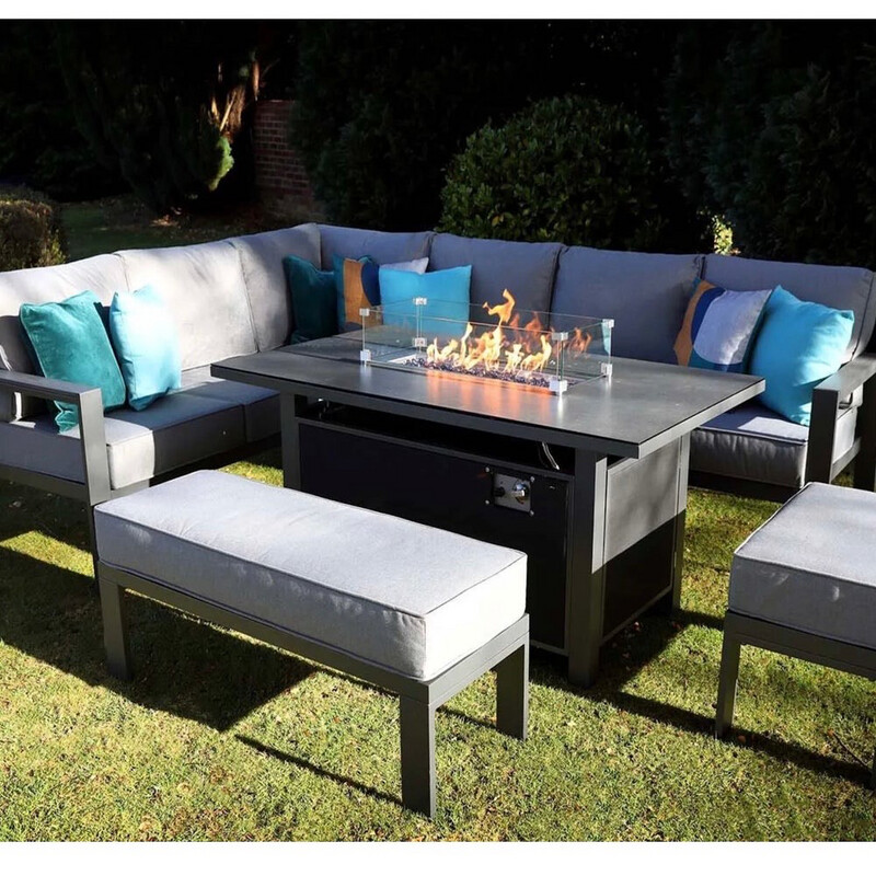 Melbury Corner Modular Set With Fire Pit Table WAS £2495 NOW £2195