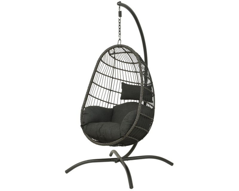 Odessa Hanging Chair in Black 