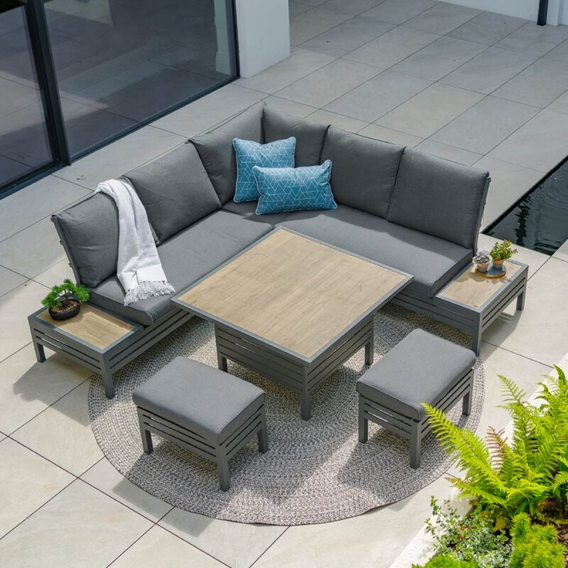 MONZA MODULAR DINING SET WITH ADJUSTABLE TABLE