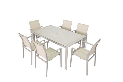 PORTOBELLO SIX SEATER DINING SET