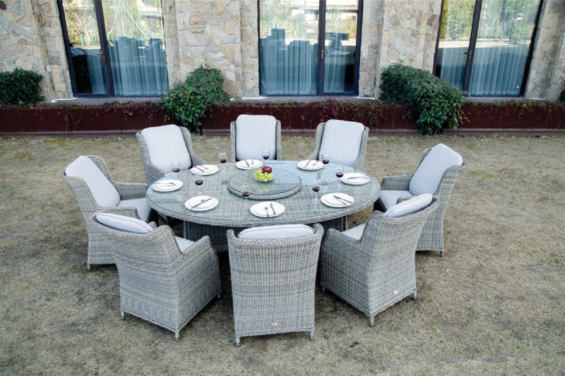 FLORENCE 8 SEAT OVAL DINING SET