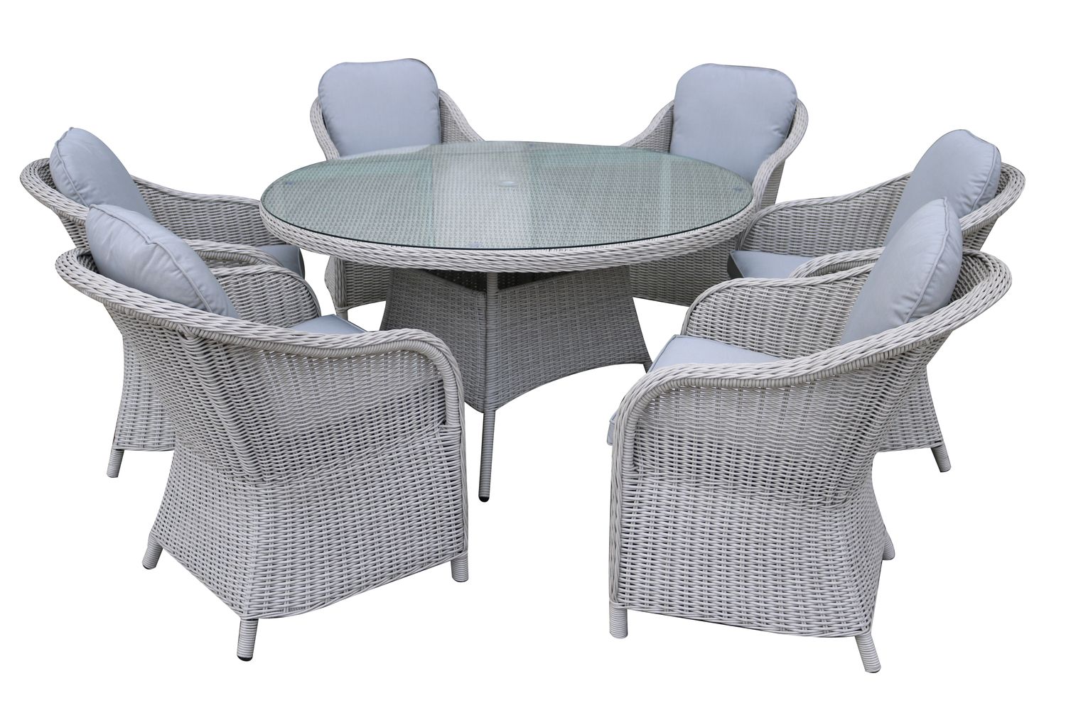 Torino 6 Seat 140cm Round Dining Set Torino 6 Seat 140cm Round Dining Set